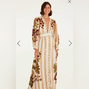 FARM Rio Multicolor Floral Long Sleeve Dress